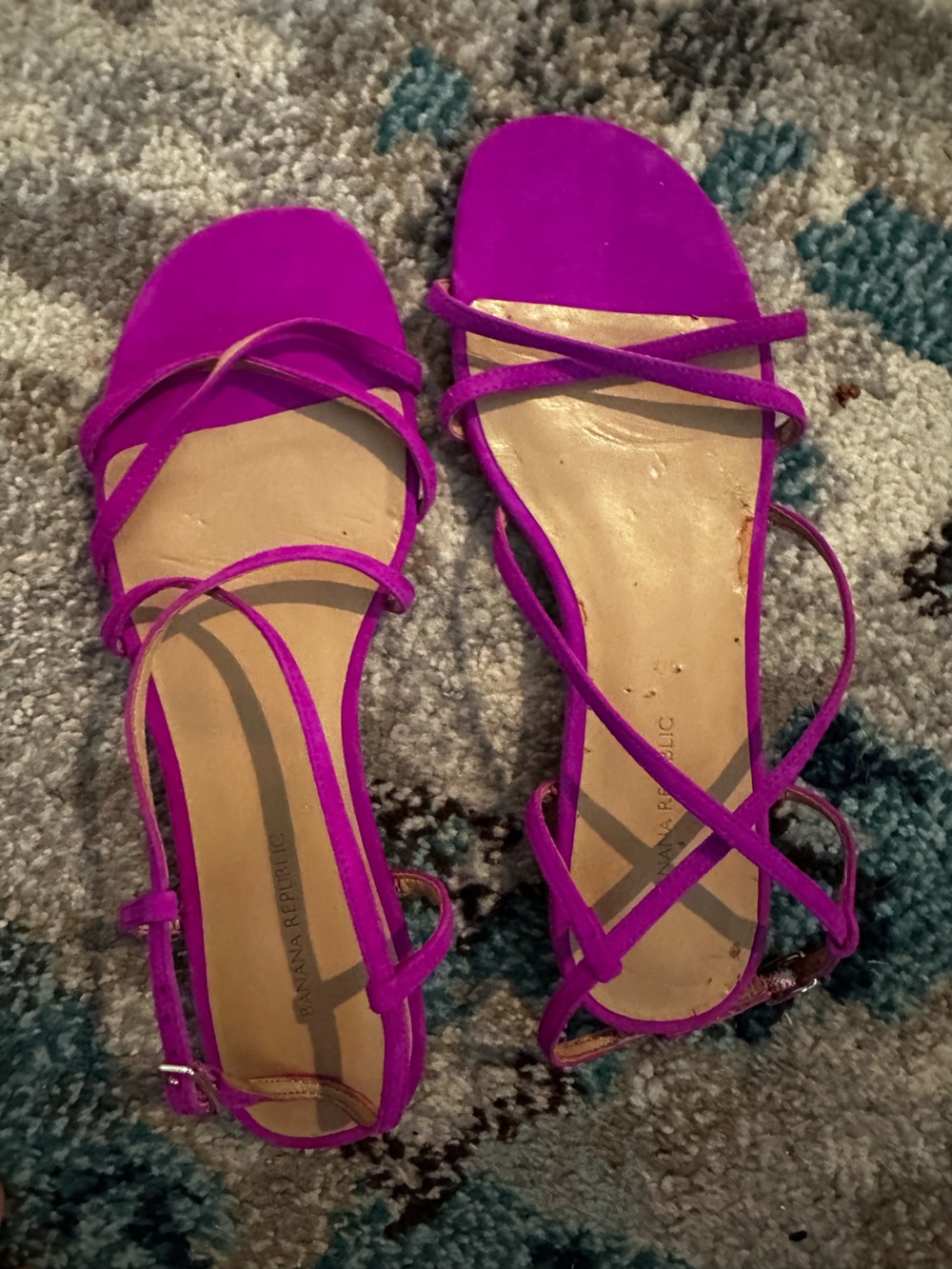 Banana Republic Strappy Sandal in Bright Fuchsia